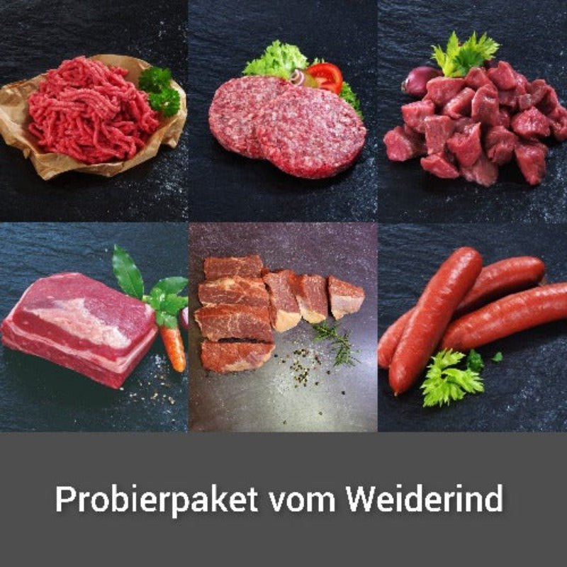 Probierpaket vom Weiderind (3kg) - GreenOx - Feinstes Weidefleisch aus Deutschland